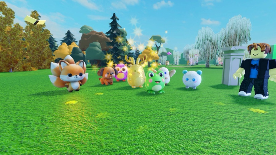 Cute cryptids in the meadow, with a sparkly Golden Jackalope